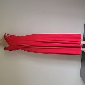 Sangria Full Length Tangerine Goddess or Bridesmaids Dress. Size 8.